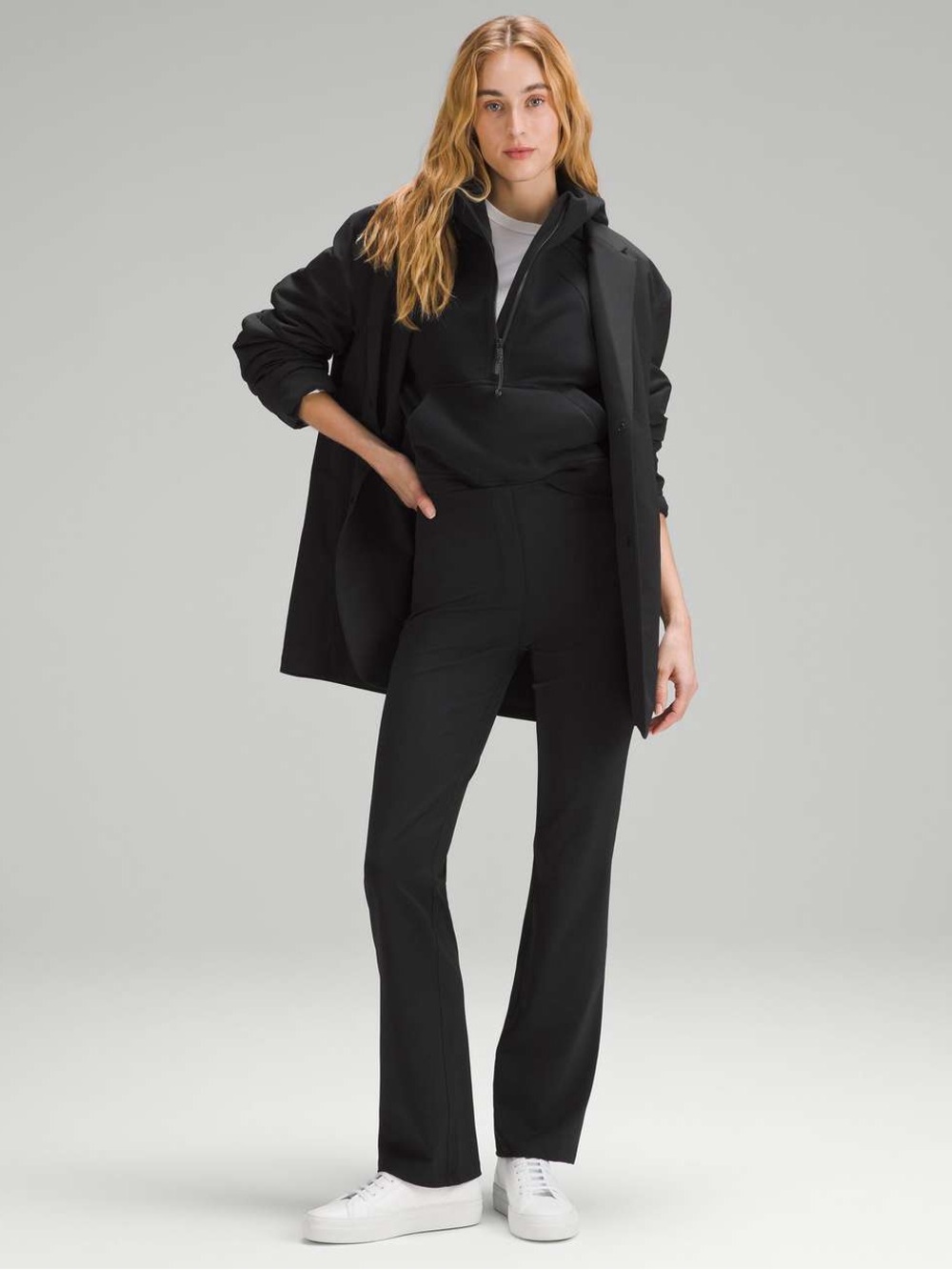 LULULEMON Smooth-Fit High-Rise Black Boot-Cut Pant Stretchy Trousers Yoga Pants - Picture 5 of 16